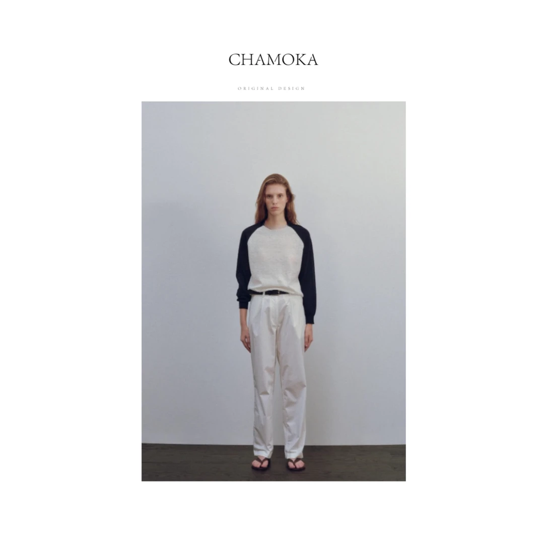 【年中大促】夏莫卡夏季简约时尚百搭遮肉显瘦撞色长袖上衣Q094