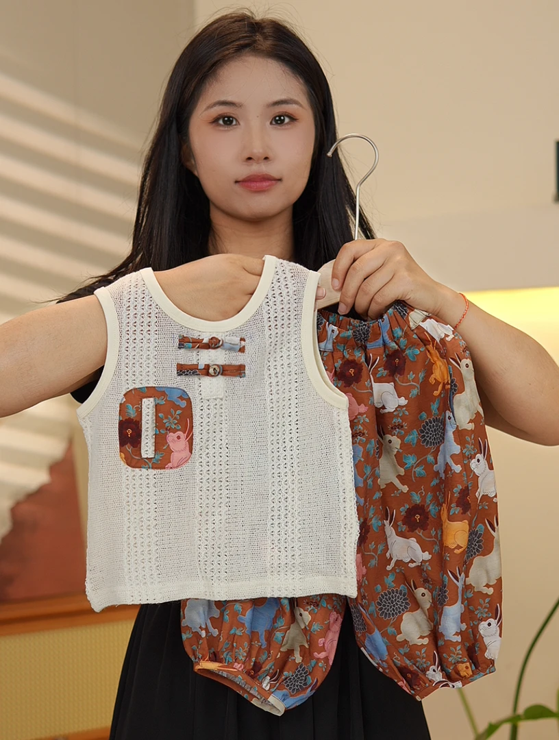 【壹心童品】简尼熊2025夏款设计师原创套装JNXX767