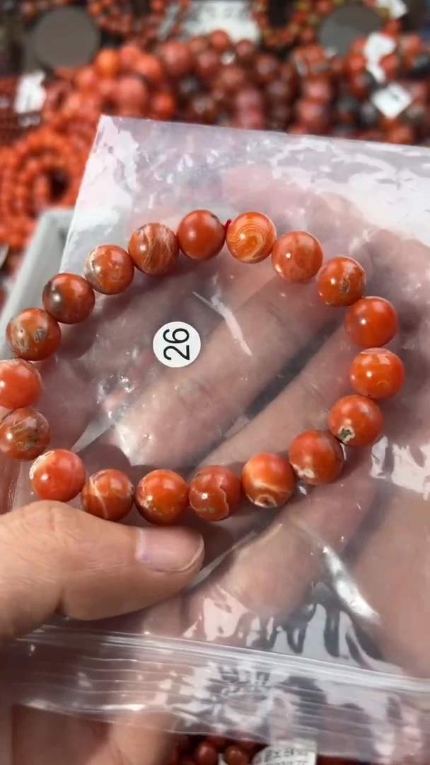 南红玛瑙手串未镶嵌10