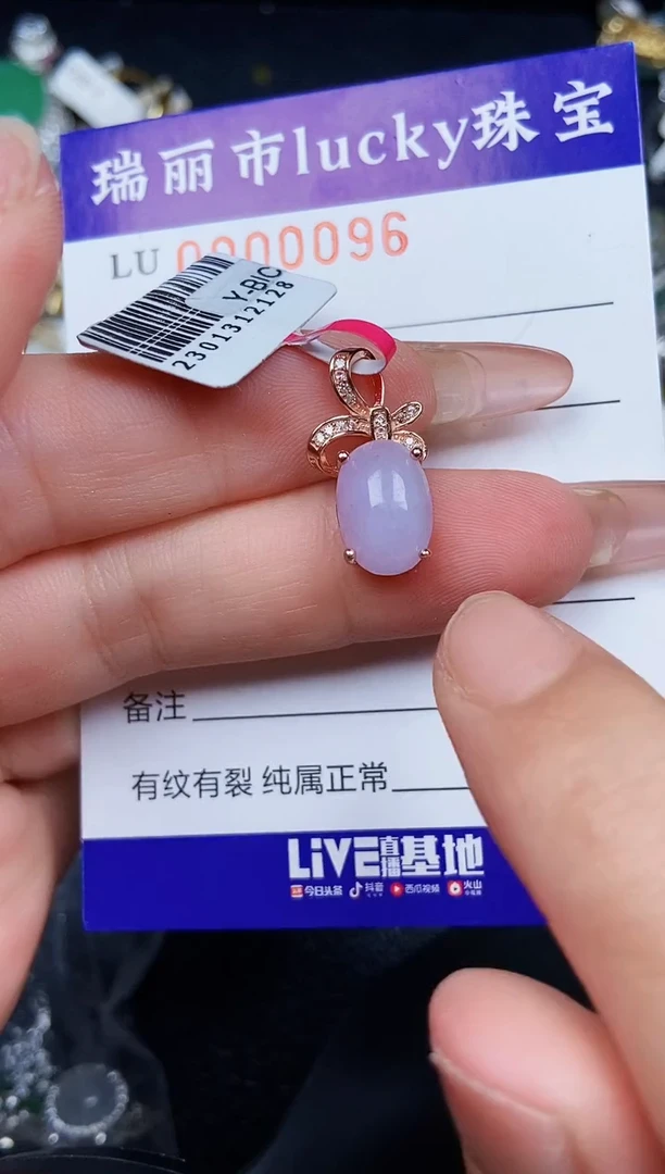 翡翠银S925镶嵌颈饰0096