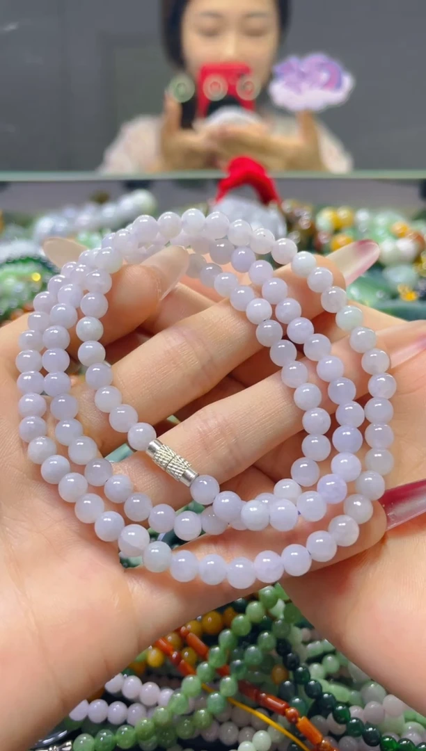 颈饰未镶嵌翡翠5MM/R/翡翠A货，一件也是批发价