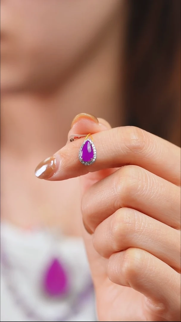 苏纪石（舒俱来）18K金镶嵌吊坠(不含链)525