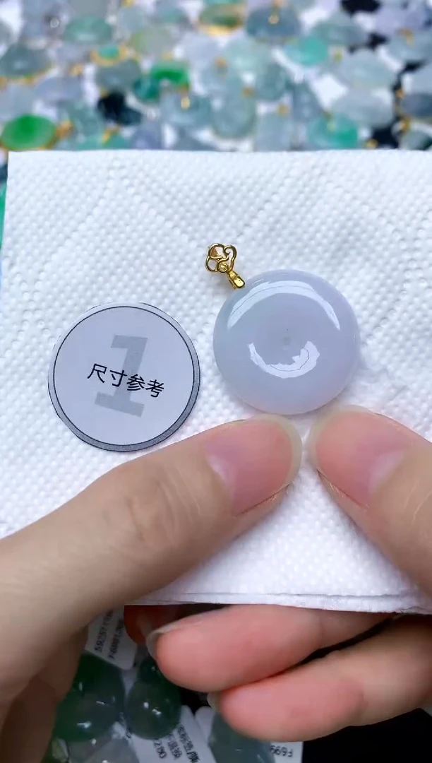 颈饰银S925镶嵌翡翠天然A货翡翠