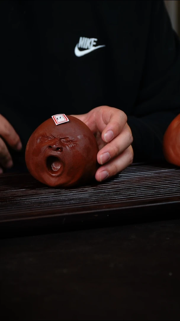 紫砂茶壶原创微瑕哈欠茶宠11号