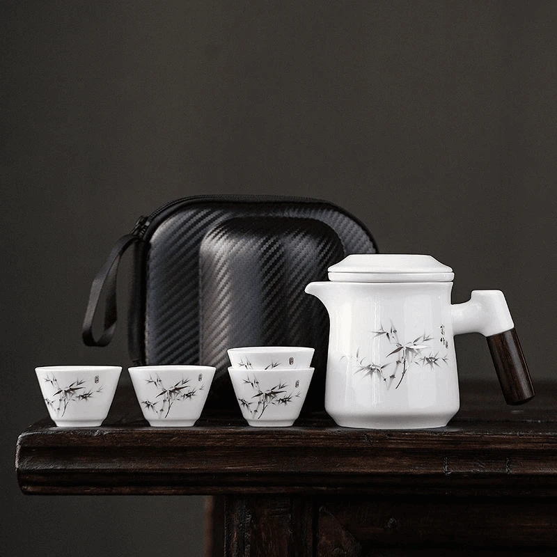 当代 AA063便携式旅行茶具大容量水游车载防烫茶壶办公杯茶杯D