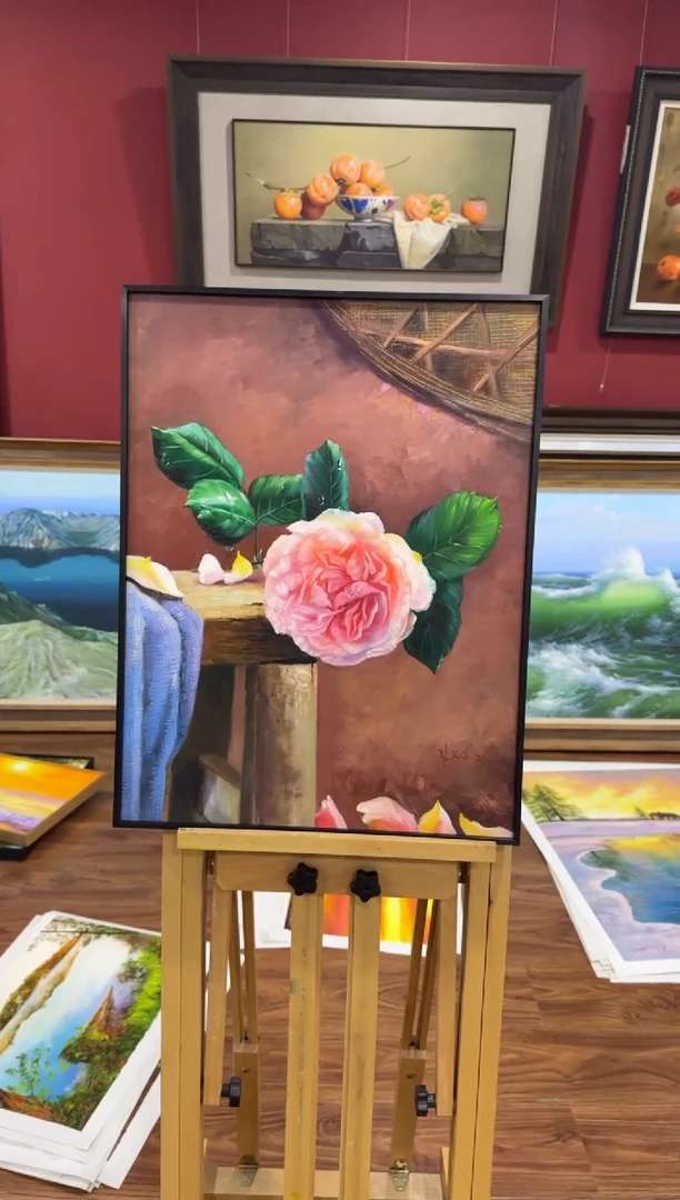 油画纯手绘油画 带装裱