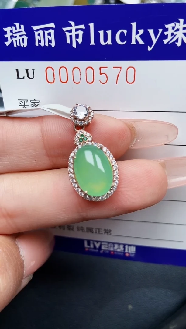 【闪购商品】翡翠颈饰银S925镶嵌0570