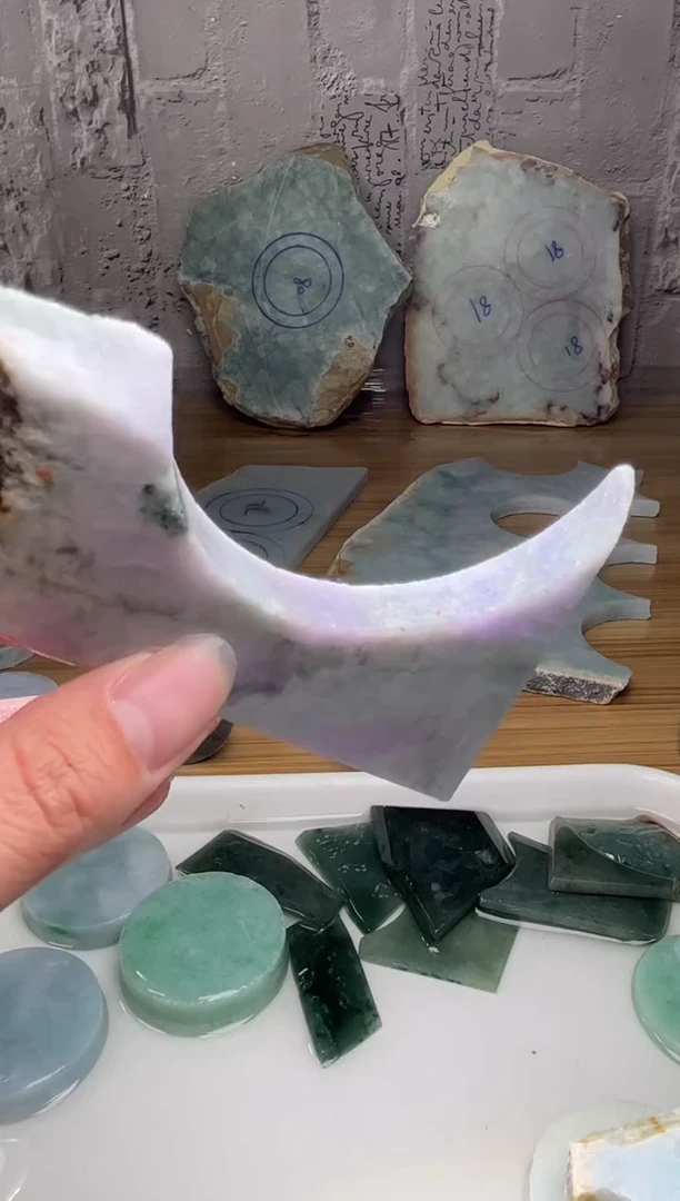 裸石翡翠天然翡翠A货古 南 085