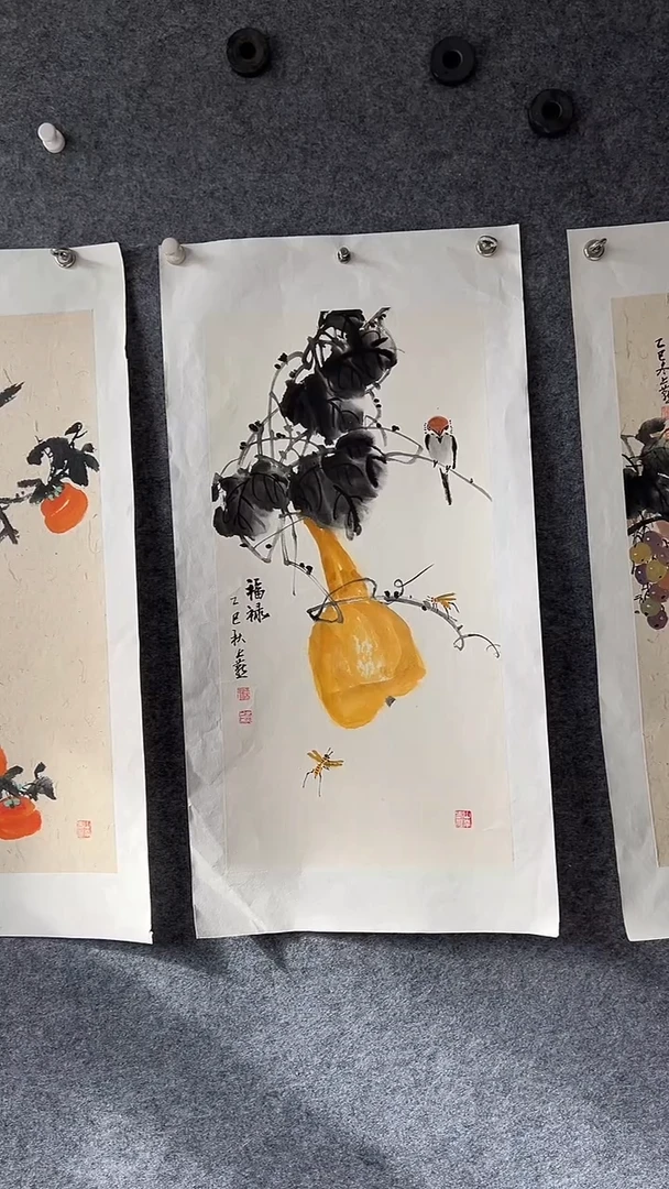 国画国画王生意福禄图