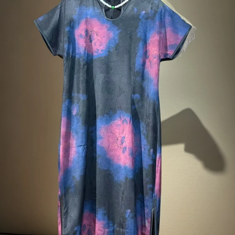 牡丹印花新中式旗袍