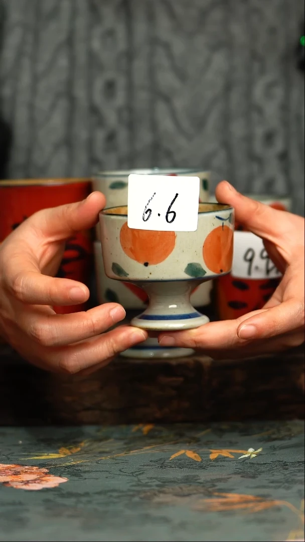 【闪购商品】杯釉下彩手工手绘同款陶器