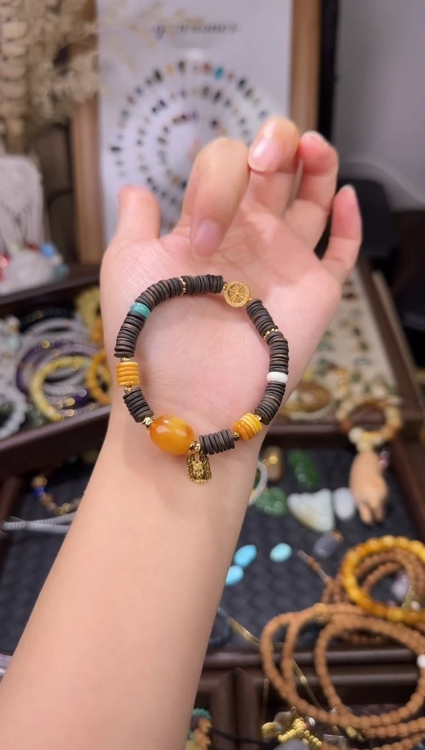 天然辰砂沉香手链