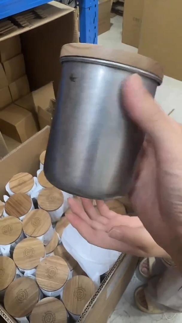 瓷片500ml不锈钢咖啡罐