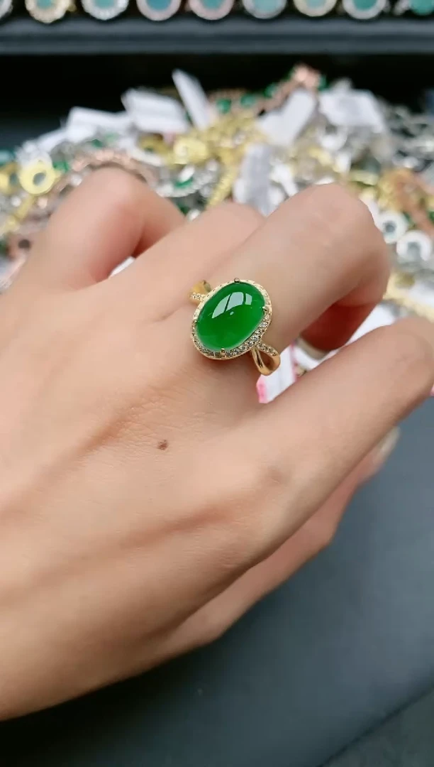 翡翠戒指银S925镶嵌11111111