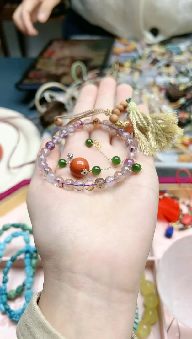 【闪购商品】水晶手串未镶嵌极光水晶手串套装*1 YX