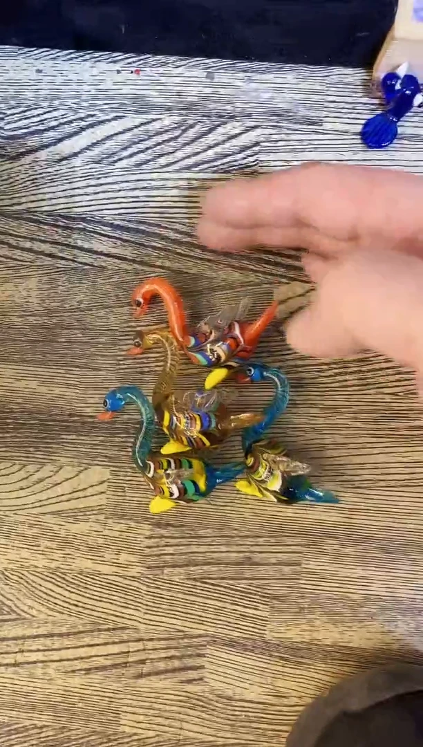 琉璃手工艺品4个鸭子