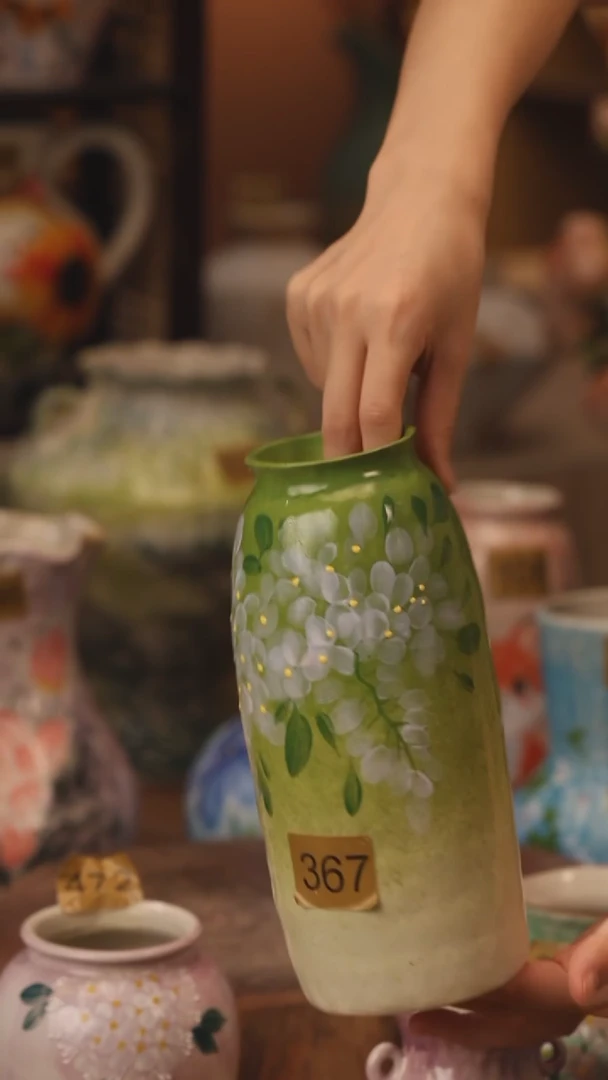 陶瓷367景德镇设计师手作花器摆件侘寂风