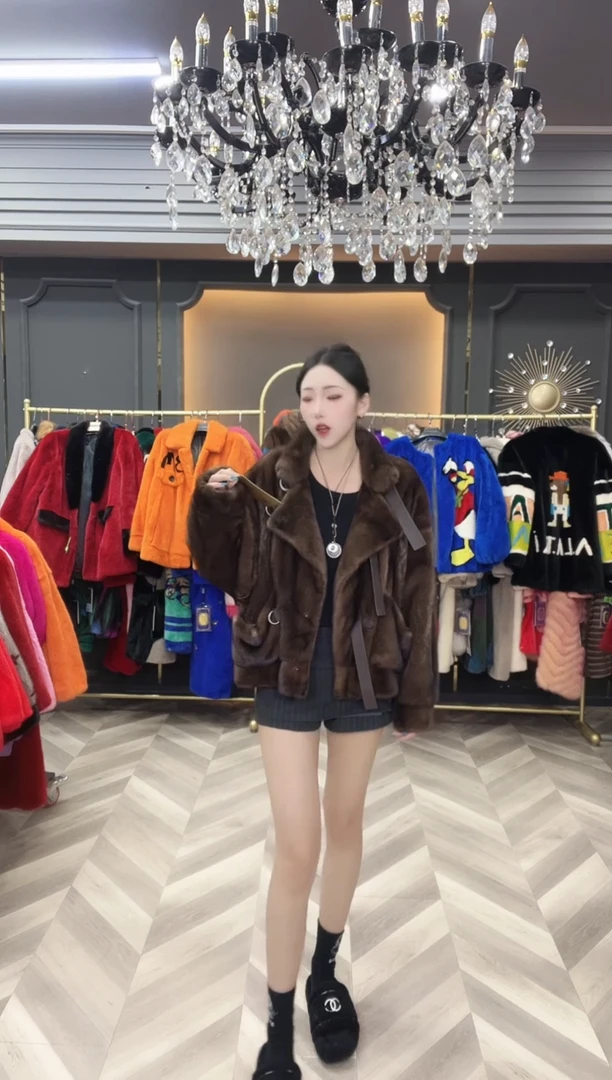 冬季时尚整貂水貂外套