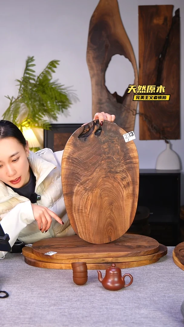木北美黑胡桃原木.干裂疤结不属于商品质量问题完美主义者慎拍