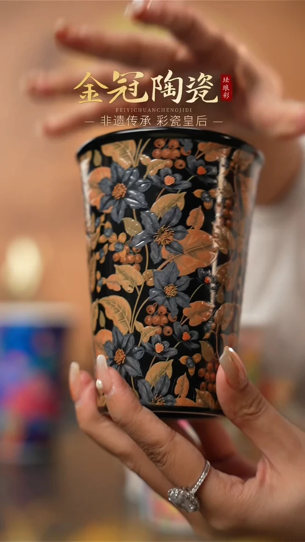 陶瓷月光蓝羽 · 【可乐杯】