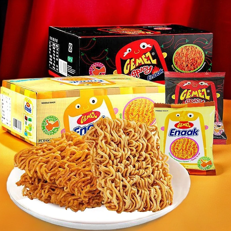 印尼进口网红精选经典小鸡面烧烤火辣办公室休闲零食干脆面零食