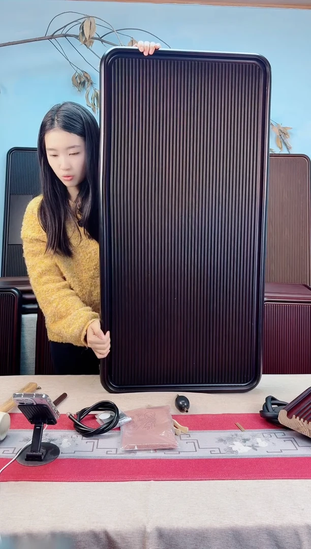 意**饮千川胡桃色茶盘100*50*5