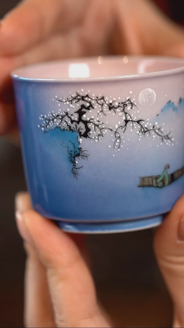 【闪购商品】正春堂·古法柴窑  蓝色山水