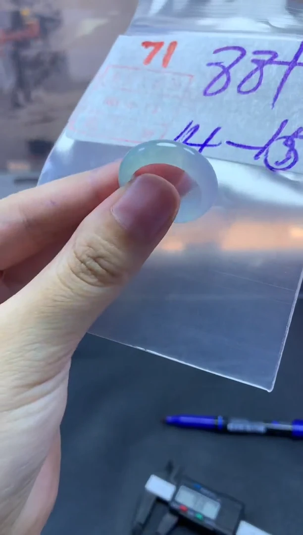 未镶嵌定制翡翠戒圈14-15#98毛货需精细抛光