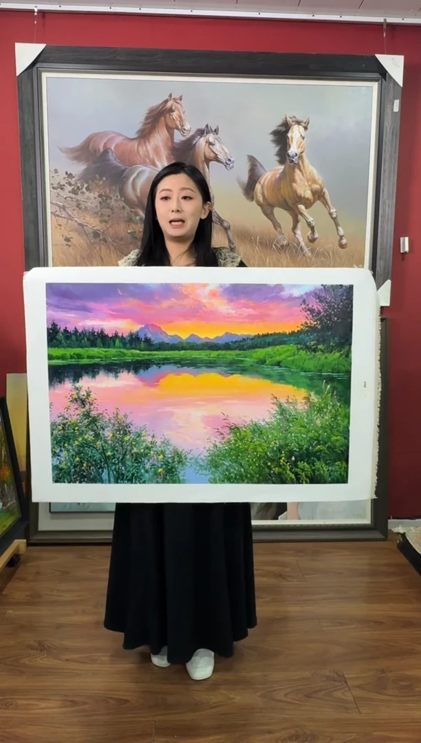 油画【86号】约90*60cm丨朝鲜原创纯手绘孤品油画丨顺丰包邮