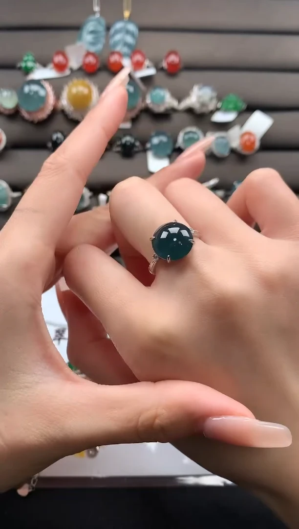 【闪购商品】翡翠戒指银S925镶嵌321312312