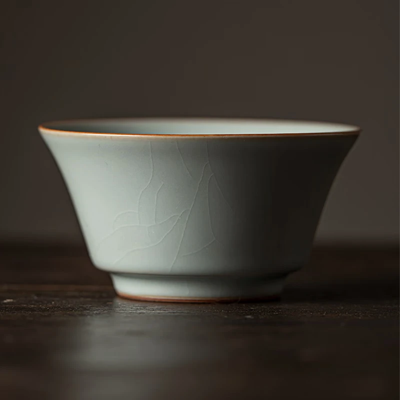 【央广非遗】汝山明汝窑古釉马蹄杯 家用个人杯功