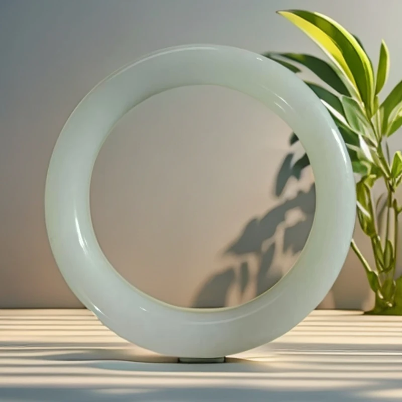 【刘总宠粉】和田玉未镶嵌多样性发一羊脂白手镯+羊脂白平安扣A 456