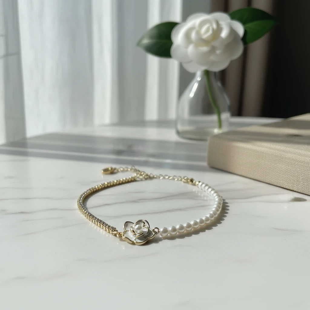 时尚山茶花手链QQJZ~526