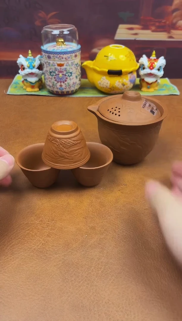 陶瓷茶具摆件旅行套组