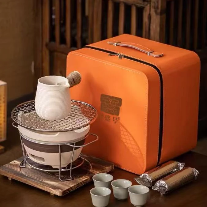 国风非遗围炉煮茶 12 件质感茶具烤炉全套家用露营品质礼盒