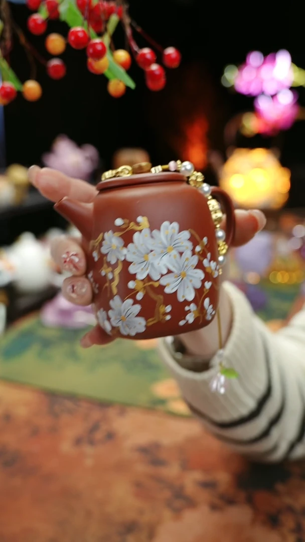 【闪购商品】紫砂手绘小雏菊+滴流