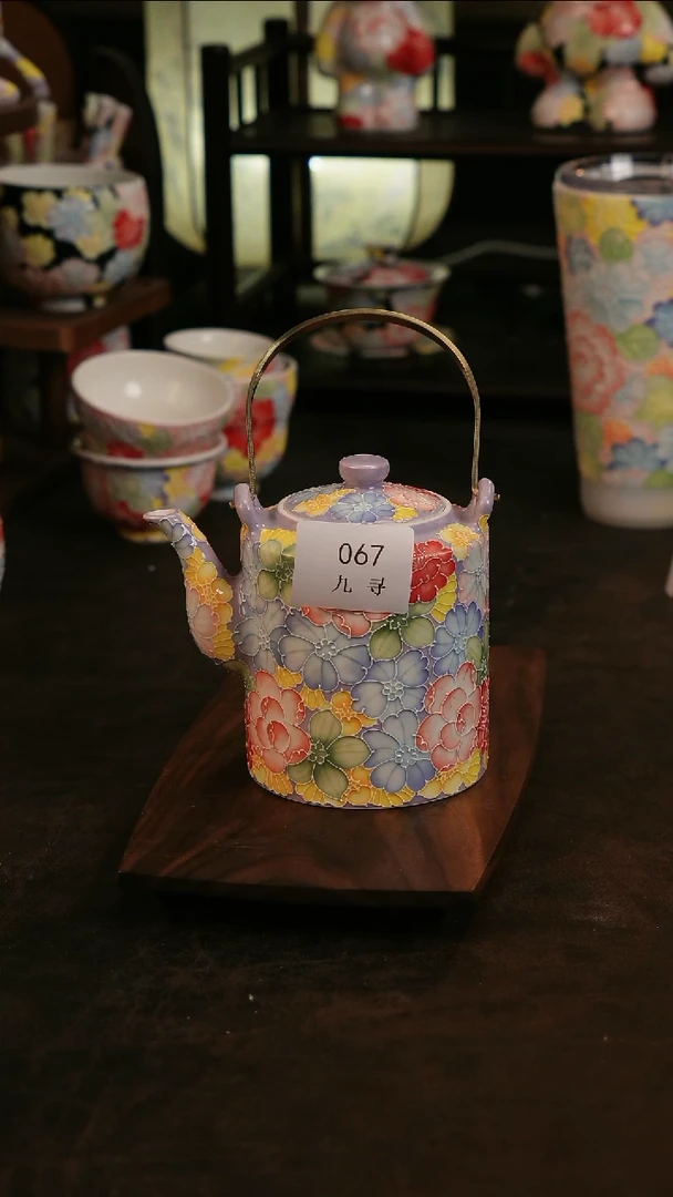 摆件景德镇万花手工手绘陶瓷067