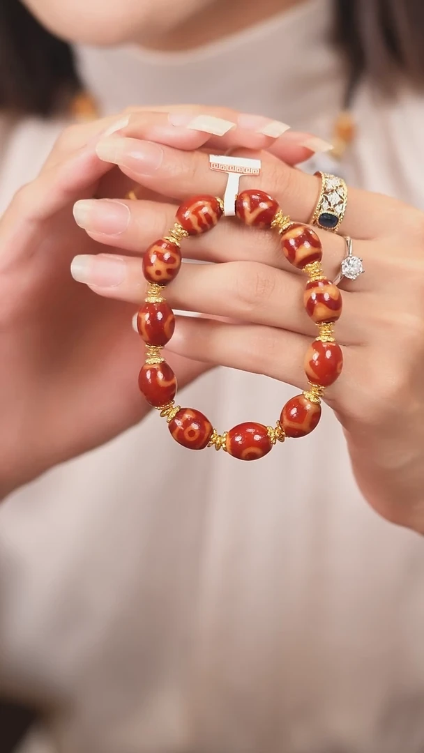 玛瑙/玉髓（覆膜）颈饰未镶嵌传世珠宝