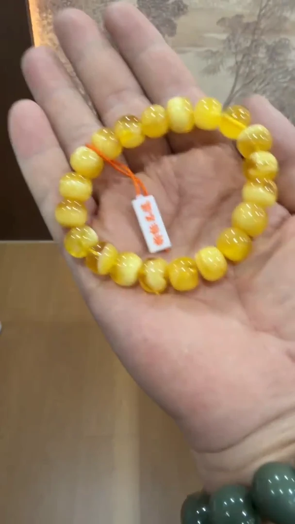 琥珀颈饰未镶嵌手串