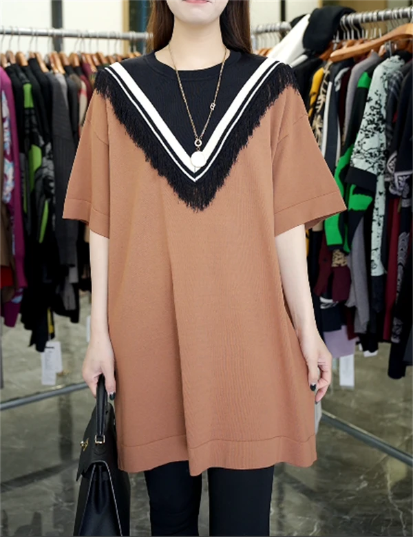 高端定制【蝉鸣】春夏必备上档次洋气奢华毛衣宽松上衣-5582#