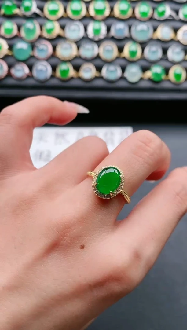 【闪购商品】翡翠戒指银S925镶嵌11111
