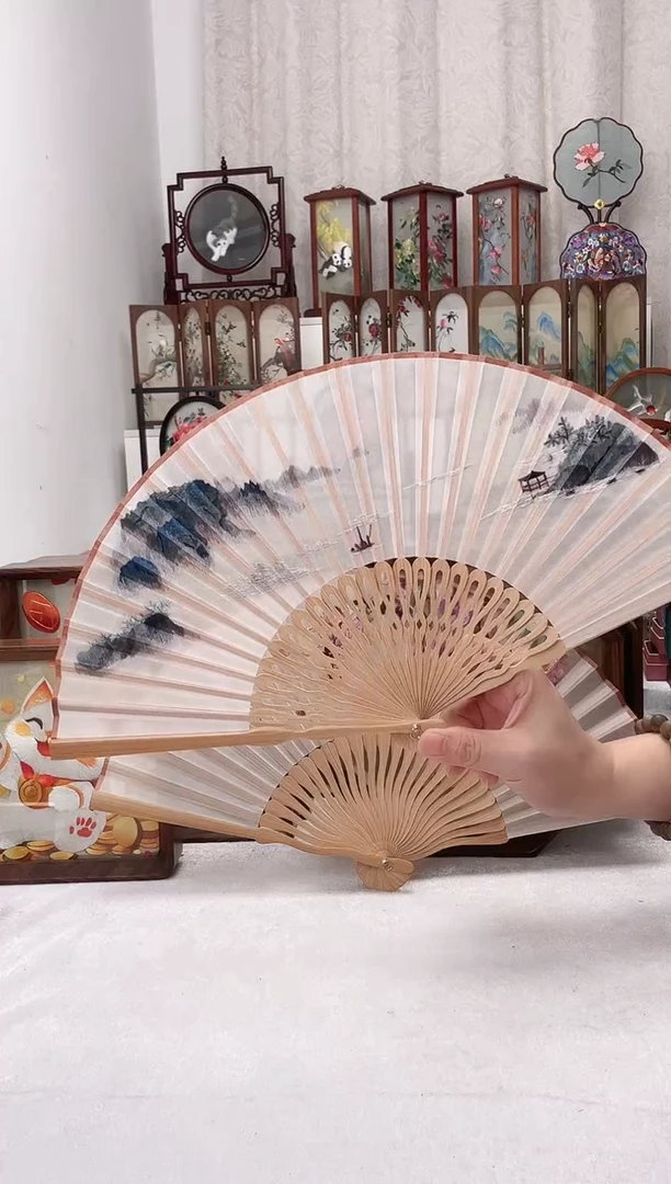扇子苏绣作品手工精品折扇