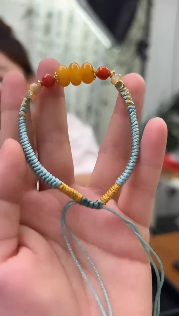 未镶嵌蜜蜡裸石蜜蜡手绳