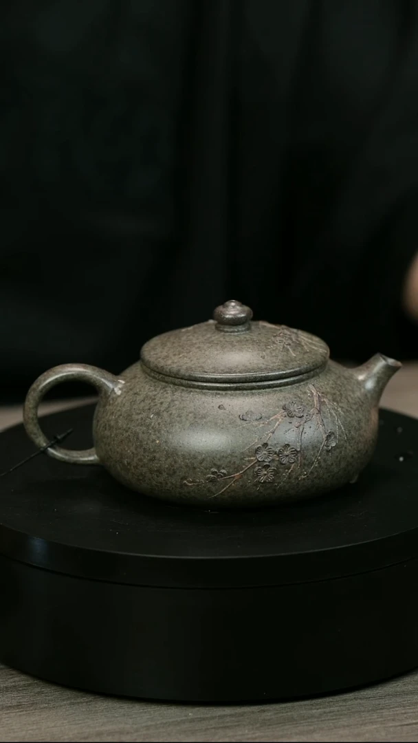 茶壶紫砂聆**月H1860陈春芬段泥梅花寒江