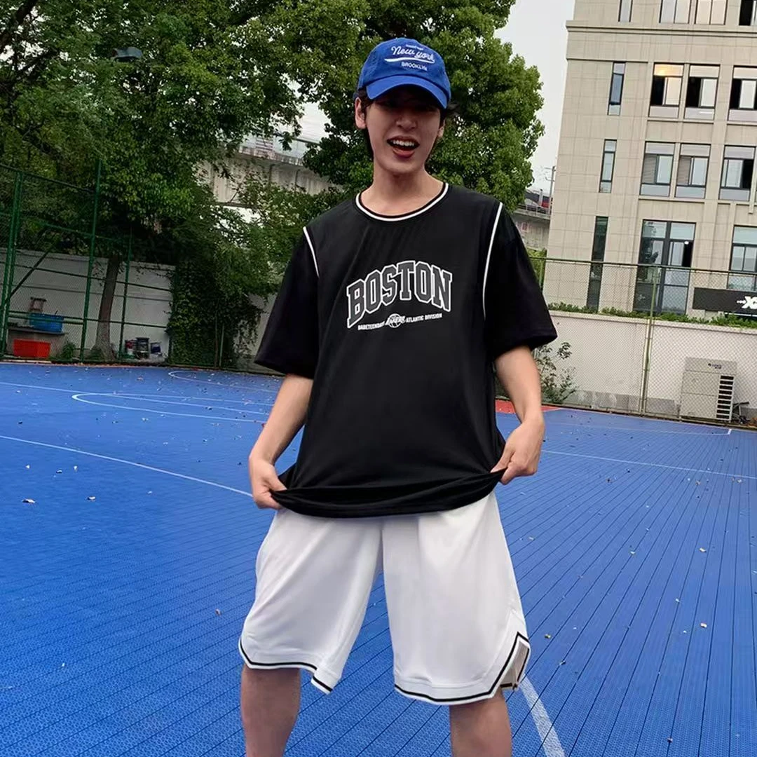 26361高端专享夏款天花板男宝短袖套装黑色（B）