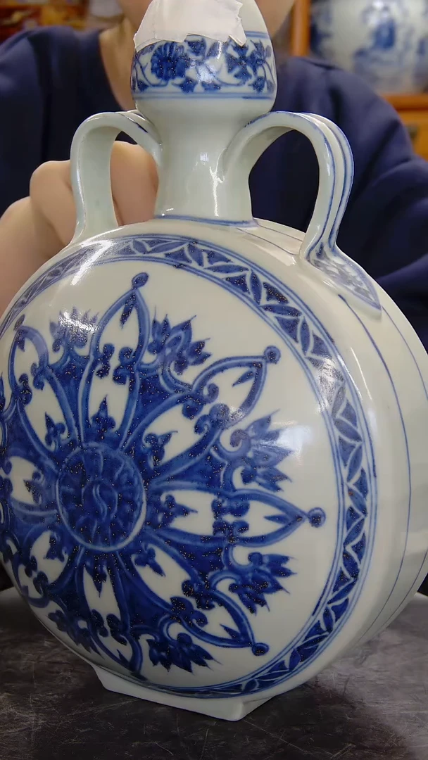 瓶青花抱月瓶#B0019#