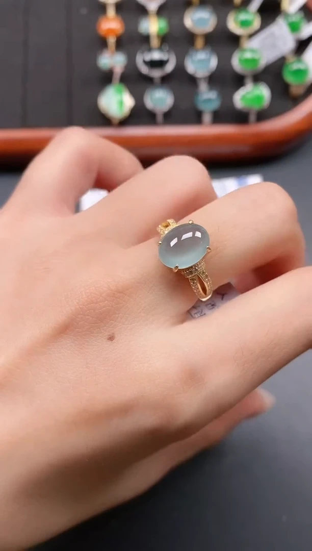 银S925镶嵌戒指翡翠1111