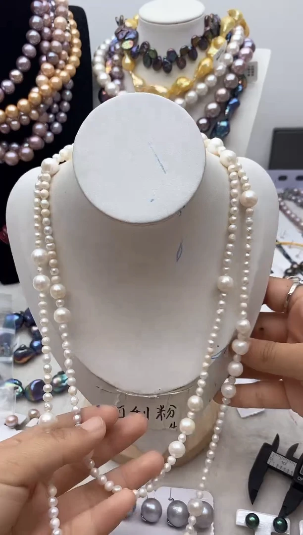 【闪购商品】淡水珍珠颈饰钛钢40