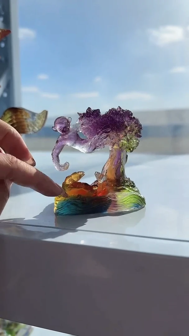 手工艺品琉璃猴子