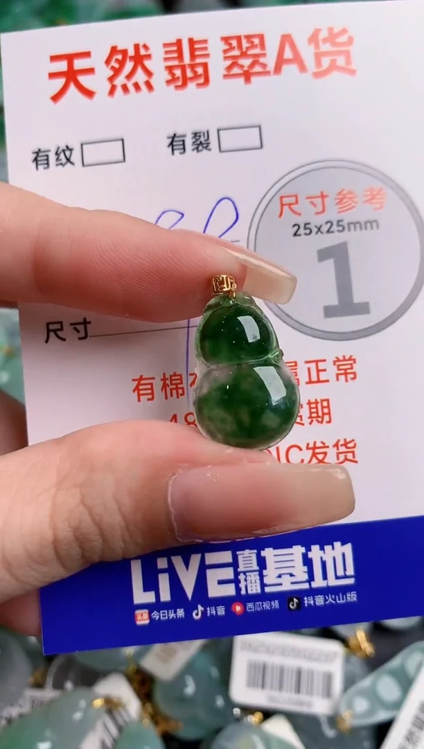 翡翠18K金镶嵌颈饰23000569